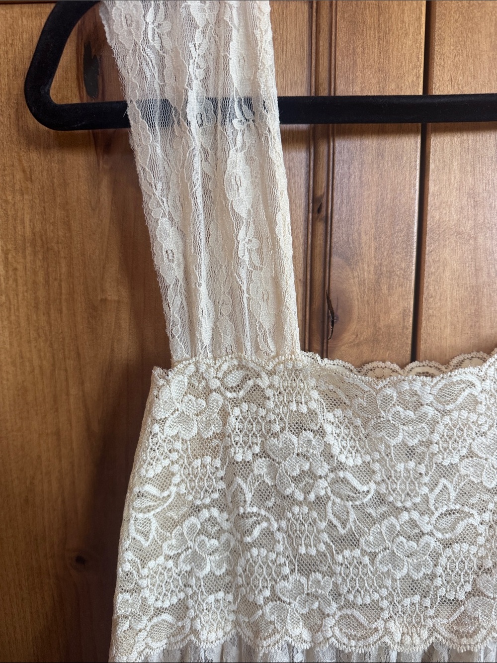 Free People Lace Empire-Waist Chemise Slip in Ivory - Picture 2 of 6